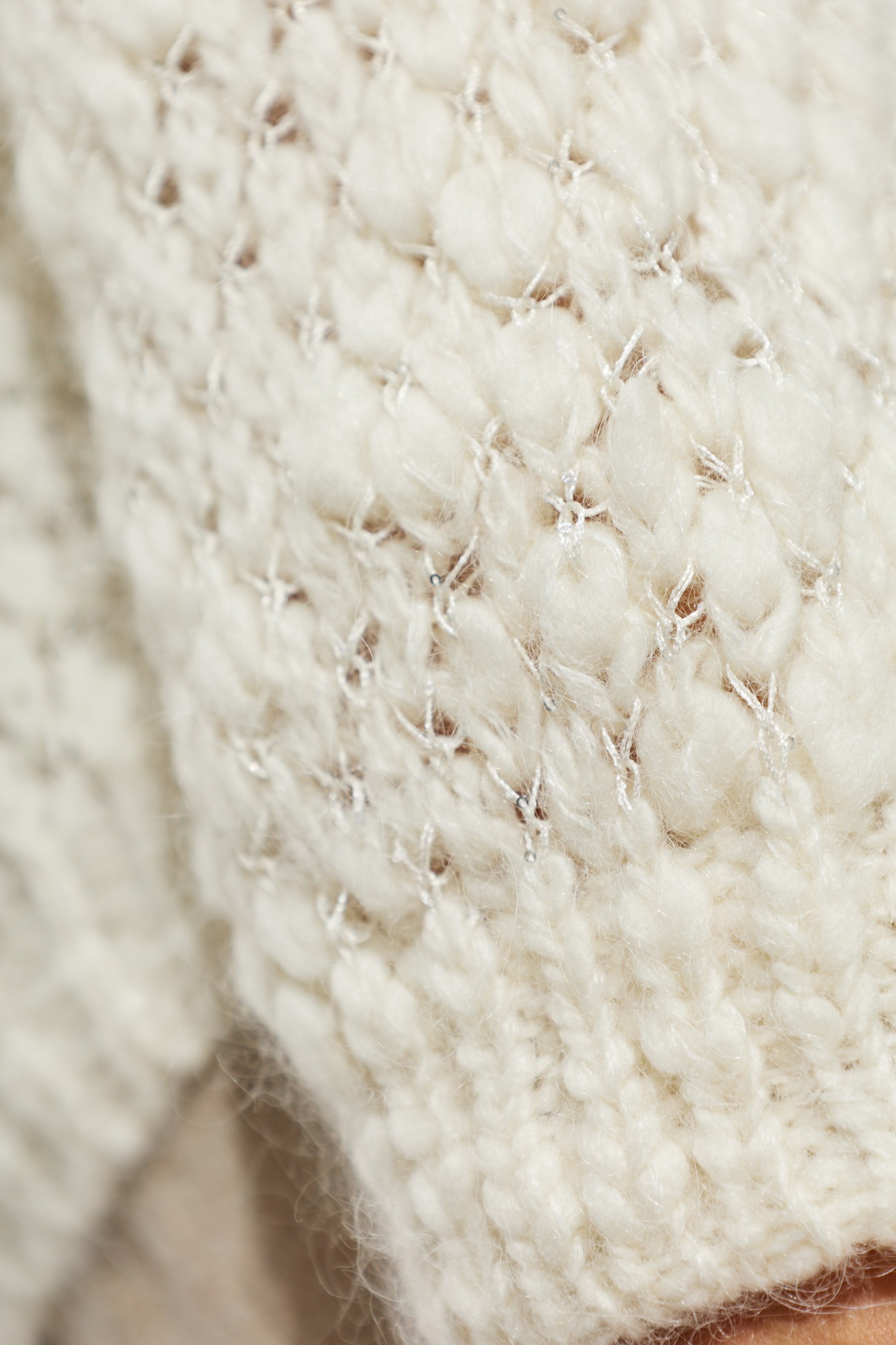 Cream Sweater with shimmering sequins Fabiana Filippi - Vitkac AS